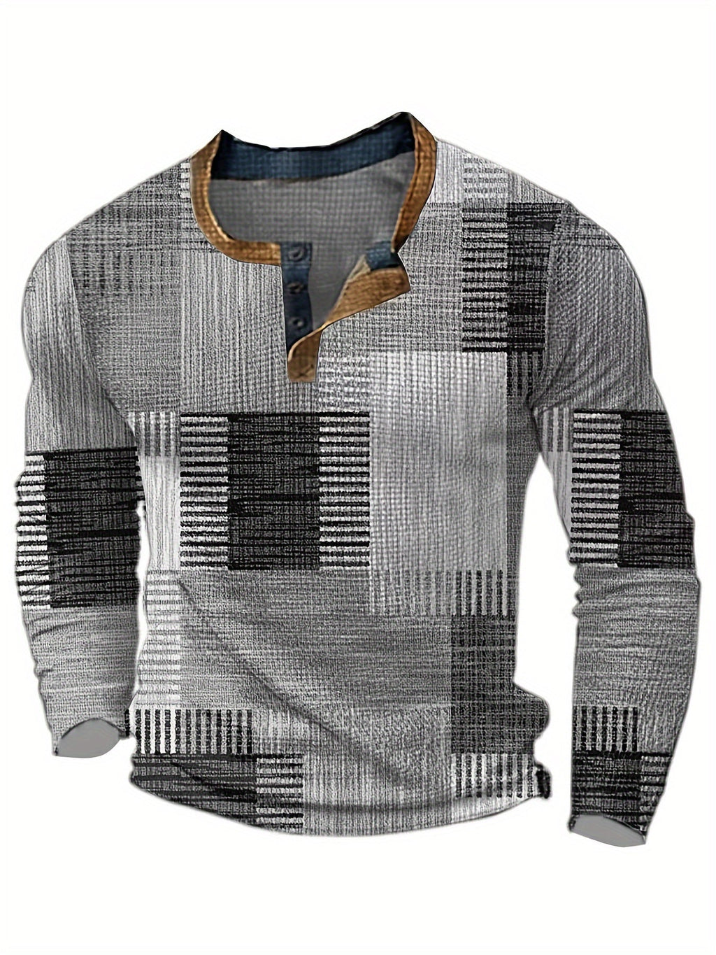 Men's Retro Check Pattern Jumper for Weekends and Evenings