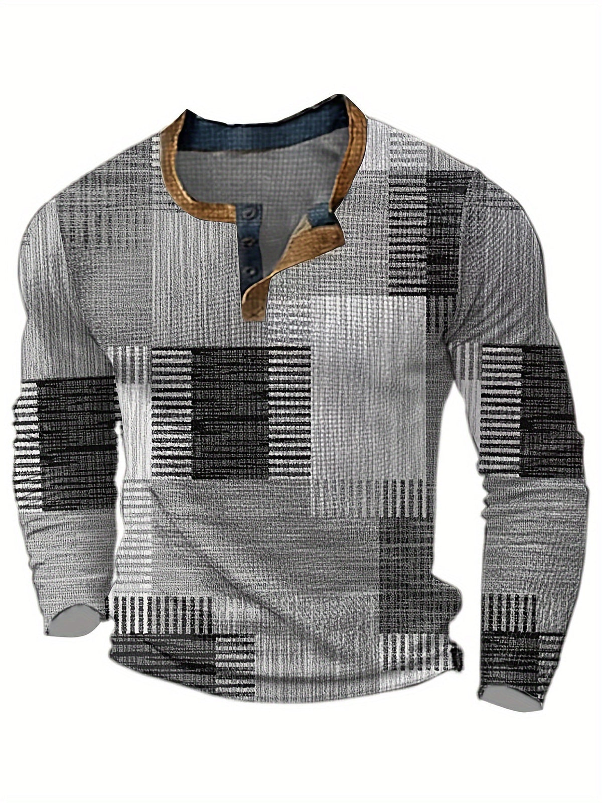 Men's Retro Check Pattern Jumper for Weekends and Evenings
