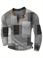 Men's Retro Check Pattern Jumper for Weekends and Evenings
