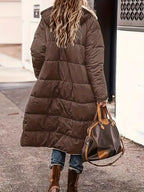 Women's Hooded Reversible Sherpa Coat with Quilted Padded Side