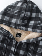 Men's Easy-Fit Hooded Jacket with Plush Lining and Front Pockets
