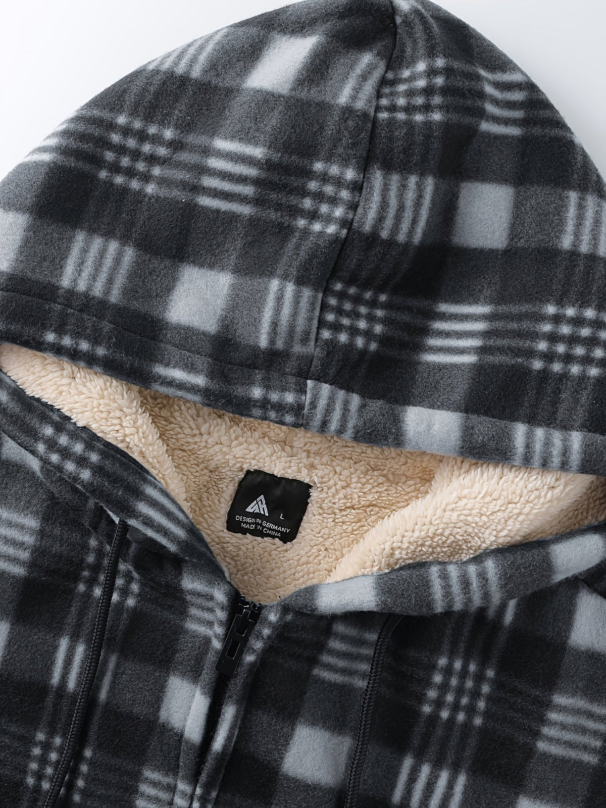 Men's Easy-Fit Hooded Jacket with Plush Lining and Front Pockets