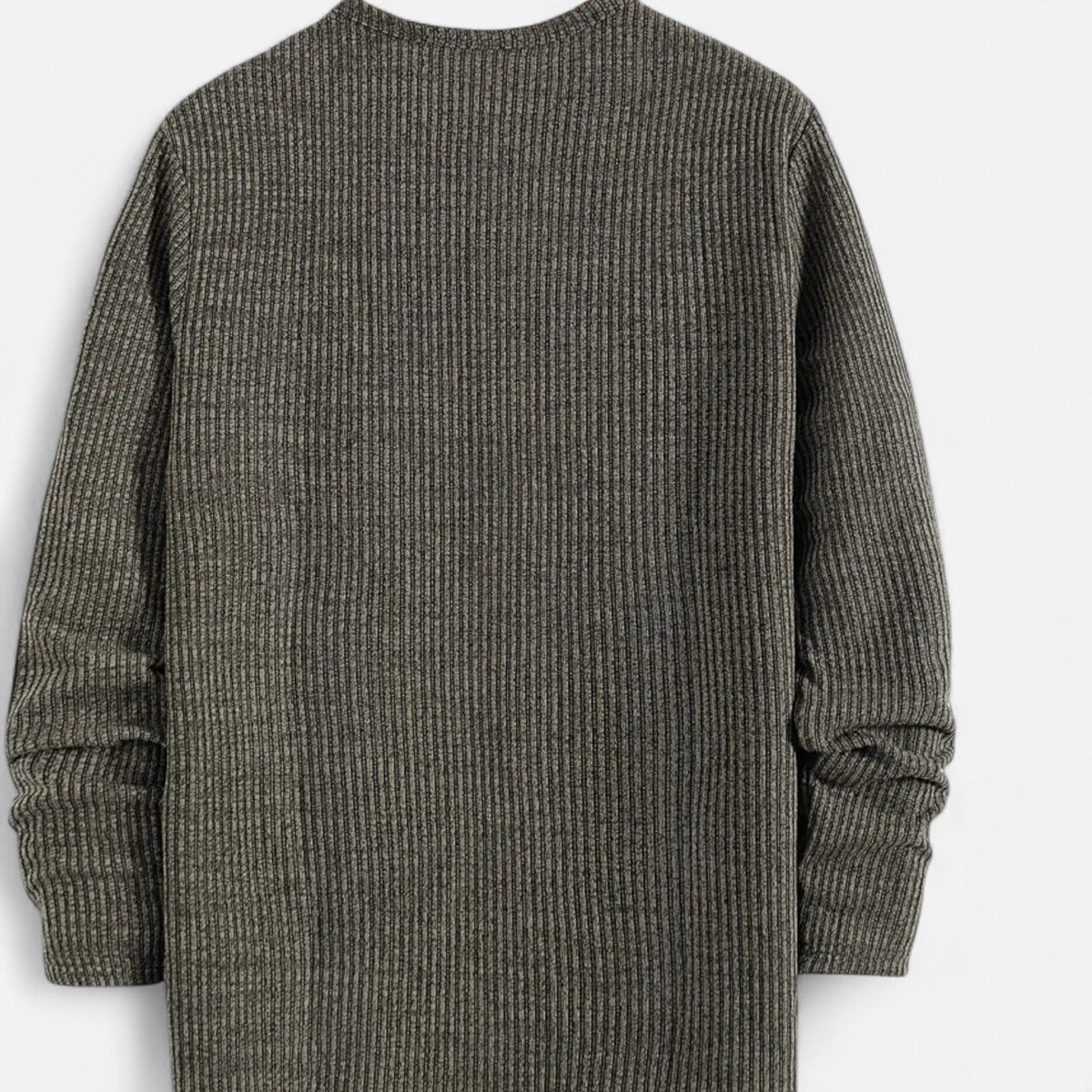 Men's Button-Neck Cable Knit Henley for Spring and Autumn