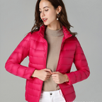 Women's Breathable Feather-Fill Raincoat that Packs into a Pouch