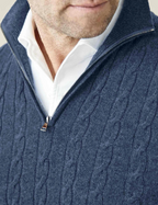 Men's Classic-Fit Half-Zip Cable Knit Pullover