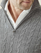 Men's Classic-Fit Half-Zip Cable Knit Pullover