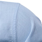 Men's Lightweight Band Collar Summer Shirt in Cotton