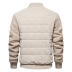 Men's Mid-Season Padded Zip Jacket with Knitted Sleeves