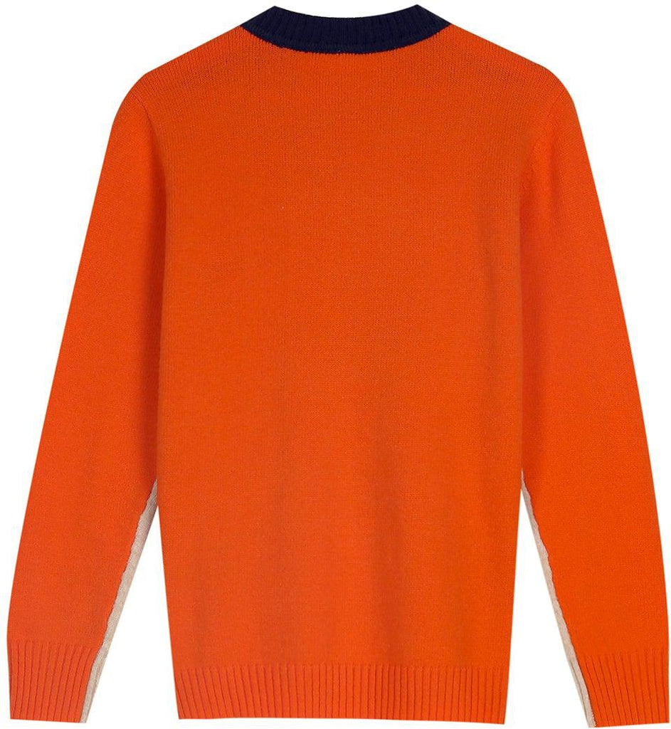 Women's Slim-Fit Cotton Jumper with Bold Block Stripes