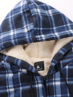 Men's Easy-Fit Hooded Jacket with Plush Lining and Front Pockets