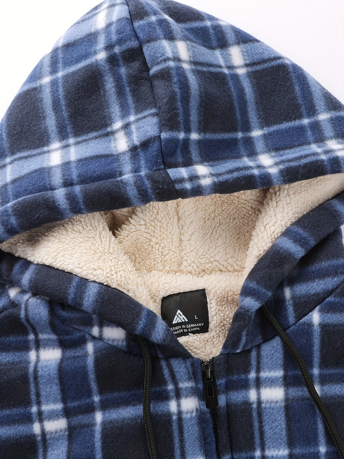 Men's Easy-Fit Hooded Jacket with Plush Lining and Front Pockets