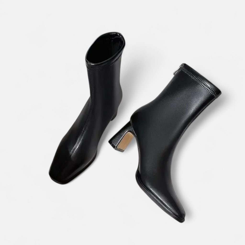 Women's Square-Toe Winter Ankle Boots with Cosy Lining