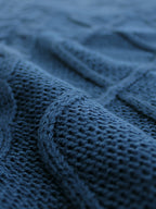 Women's Sleeveless Cable Knit Layering Slipover with V-Neck