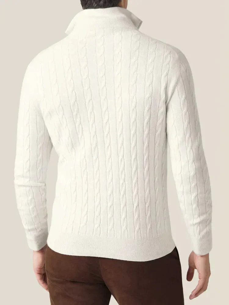 Men's Classic-Fit Half-Zip Cable Knit Pullover
