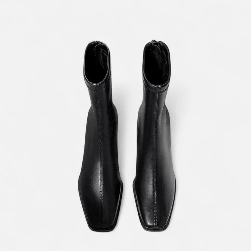 Women's Square-Toe Winter Ankle Boots with Cosy Lining