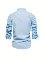 Men's Slim-Cut Desk-to-Dinner Shirt with Long Sleeves