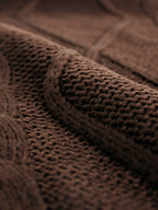 Women's Sleeveless Cable Knit Layering Slipover with V-Neck