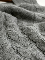 Women's Sleeveless Cable Knit Layering Slipover with V-Neck