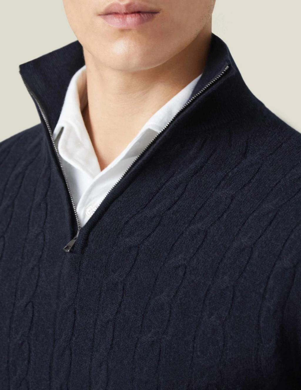 Men's Classic-Fit Half-Zip Cable Knit Pullover
