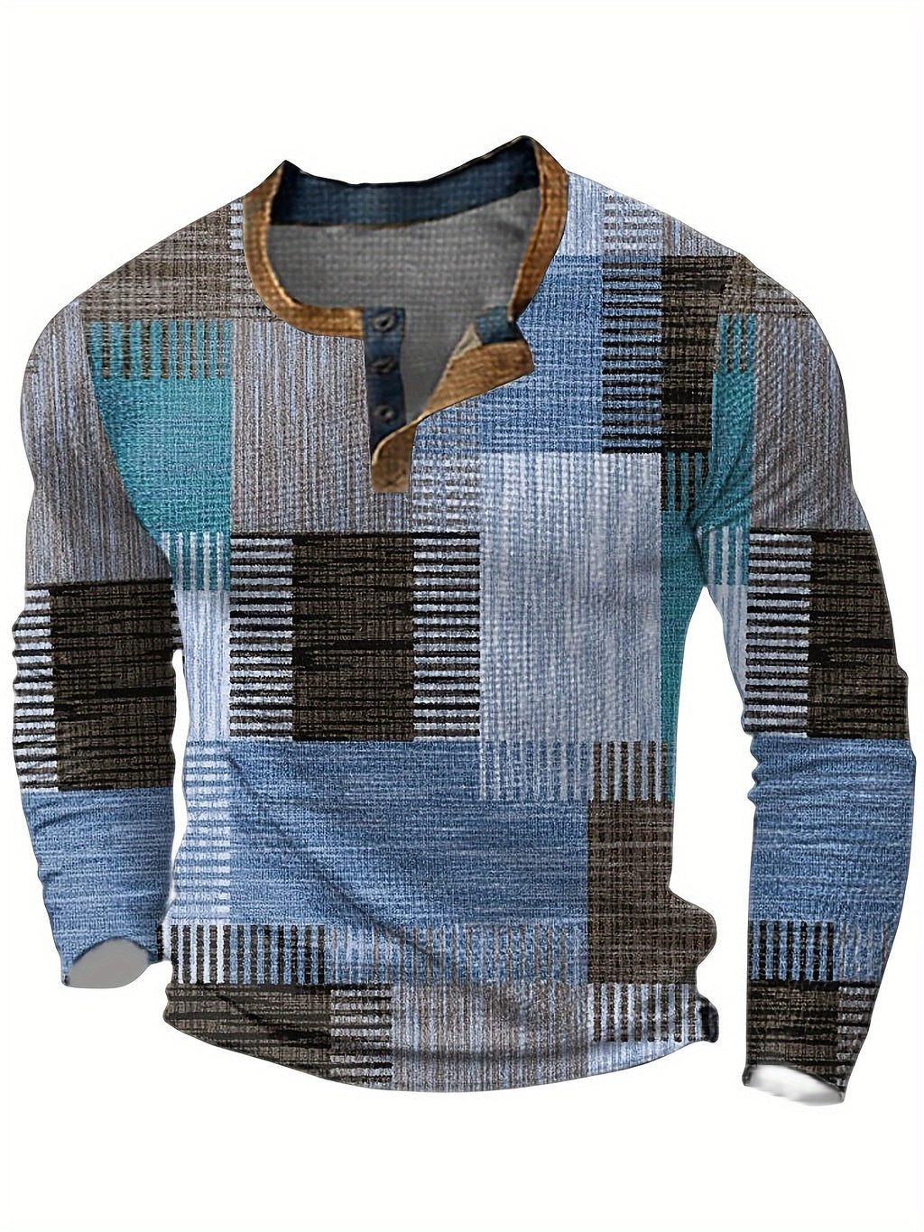 Men's Retro Check Pattern Jumper for Weekends and Evenings