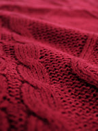 Women's Sleeveless Cable Knit Layering Slipover with V-Neck
