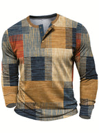 Men's Retro Check Pattern Jumper for Weekends and Evenings