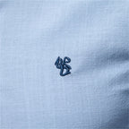 Men's Lightweight Band Collar Summer Shirt in Cotton