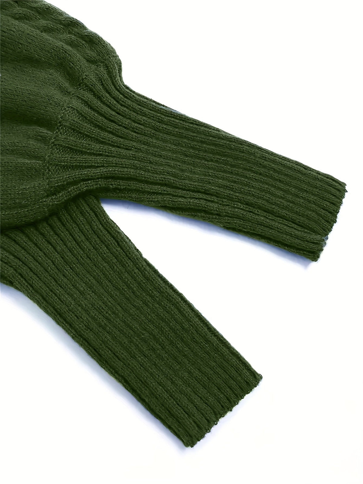 Women's Cable-Knit Mock Neck Jumper for Spring and Autumn