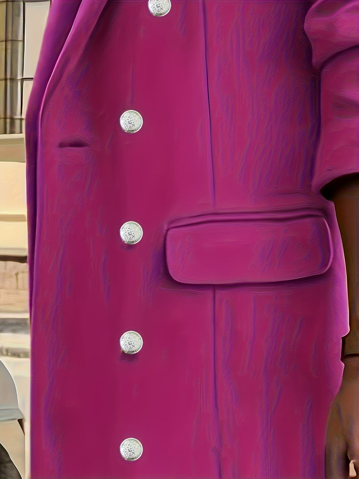 Women's Double-Breasted Longline Coat for Day and Evening