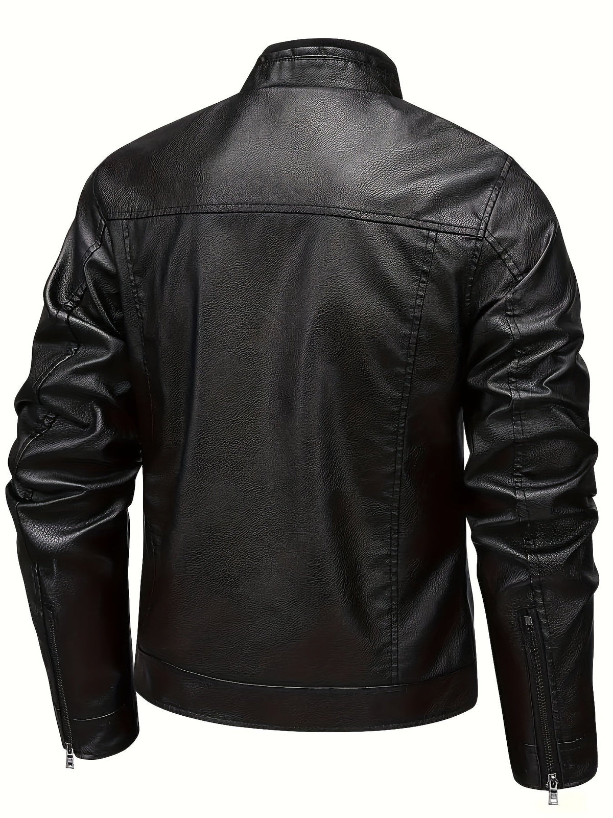 Men's Timeless Zip-Pocket Biker Jacket for Cool Days