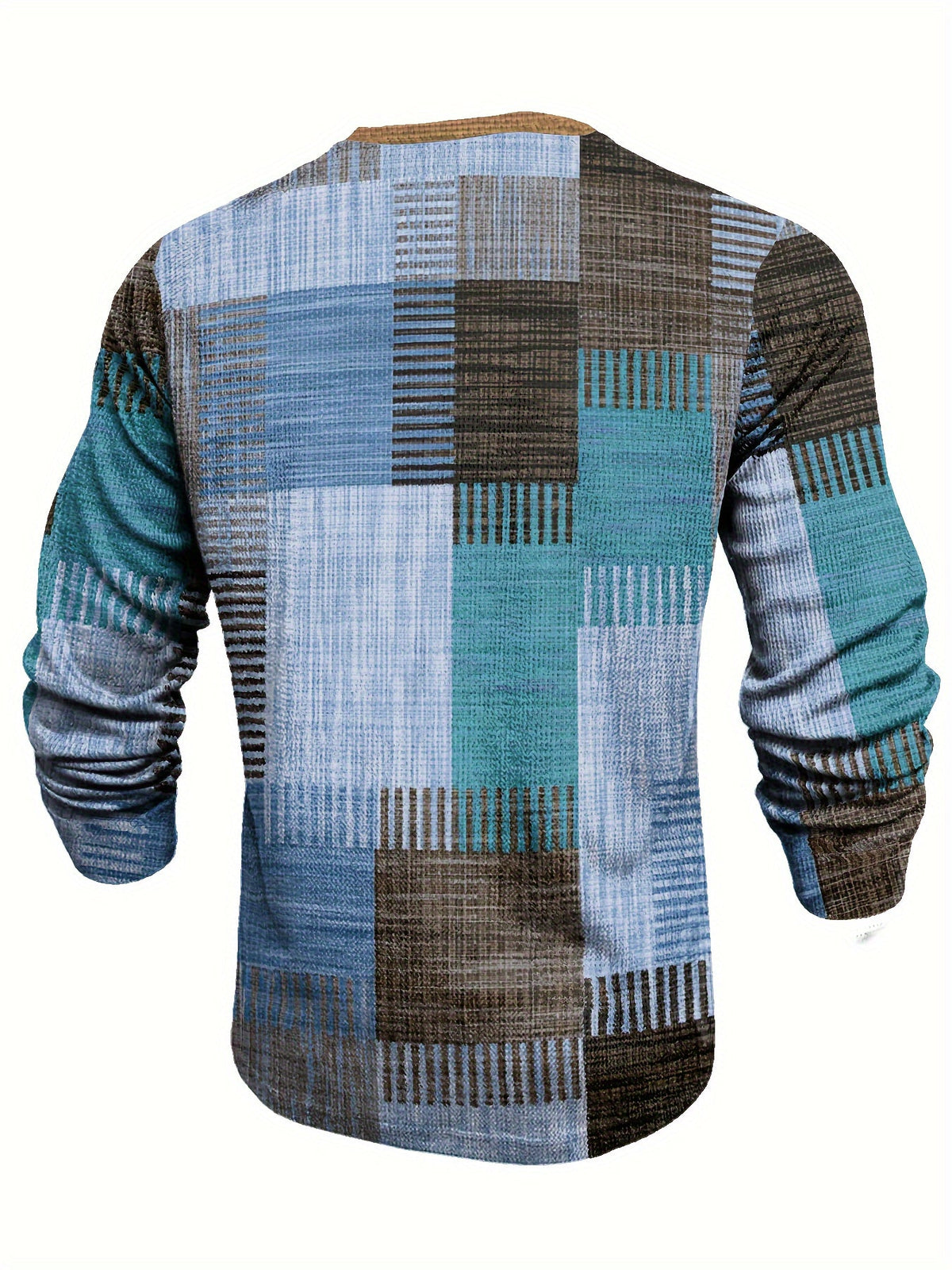 Men's Retro Check Pattern Jumper for Weekends and Evenings