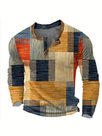 Men's Retro Check Pattern Jumper for Weekends and Evenings