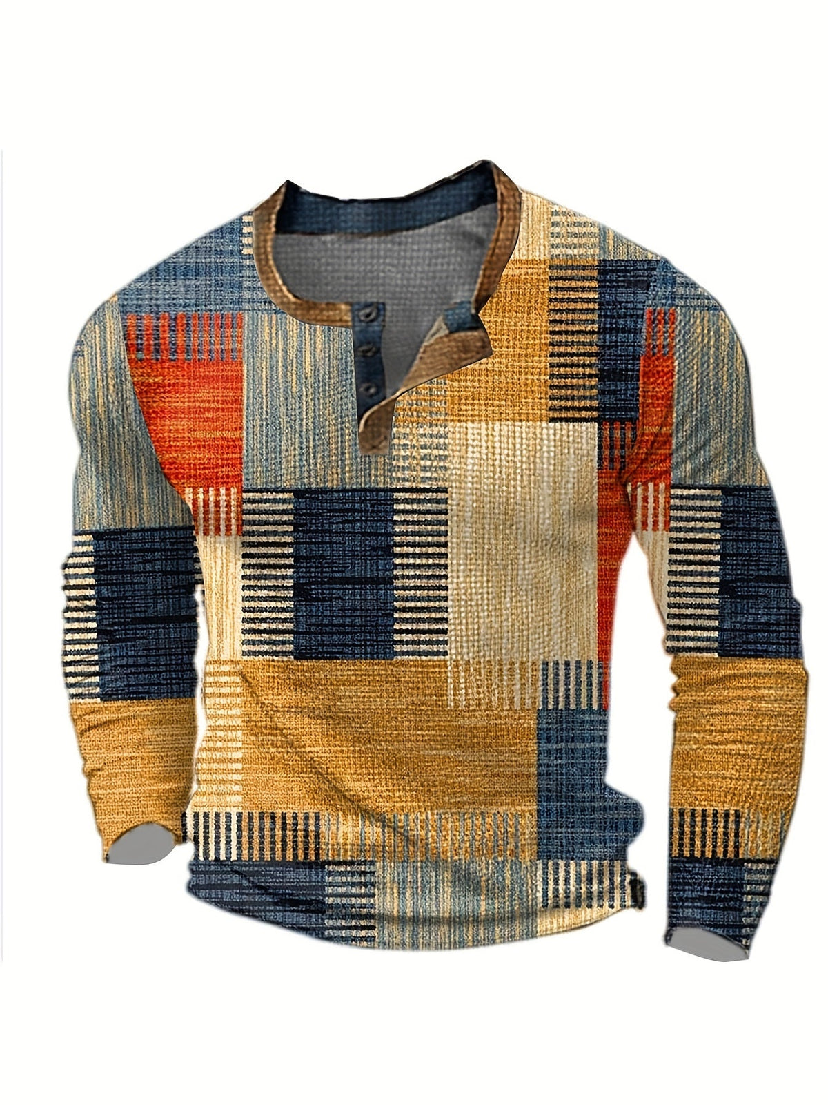Men's Retro Check Pattern Jumper for Weekends and Evenings