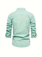 Men's Slim-Cut Desk-to-Dinner Shirt with Long Sleeves