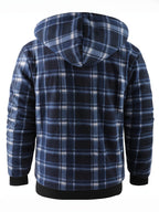 Men's Easy-Fit Hooded Jacket with Plush Lining and Front Pockets