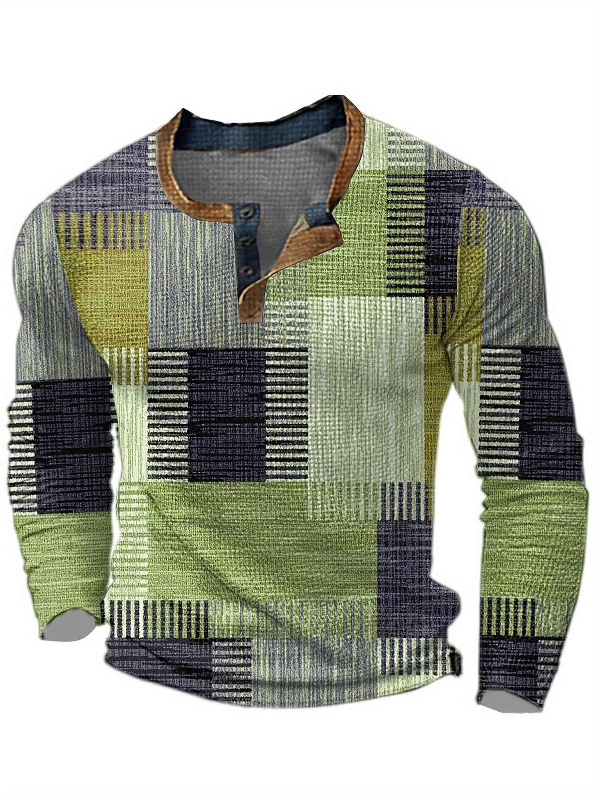 Men's Retro Check Pattern Jumper for Weekends and Evenings