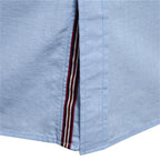 Men's Lightweight Band Collar Summer Shirt in Cotton