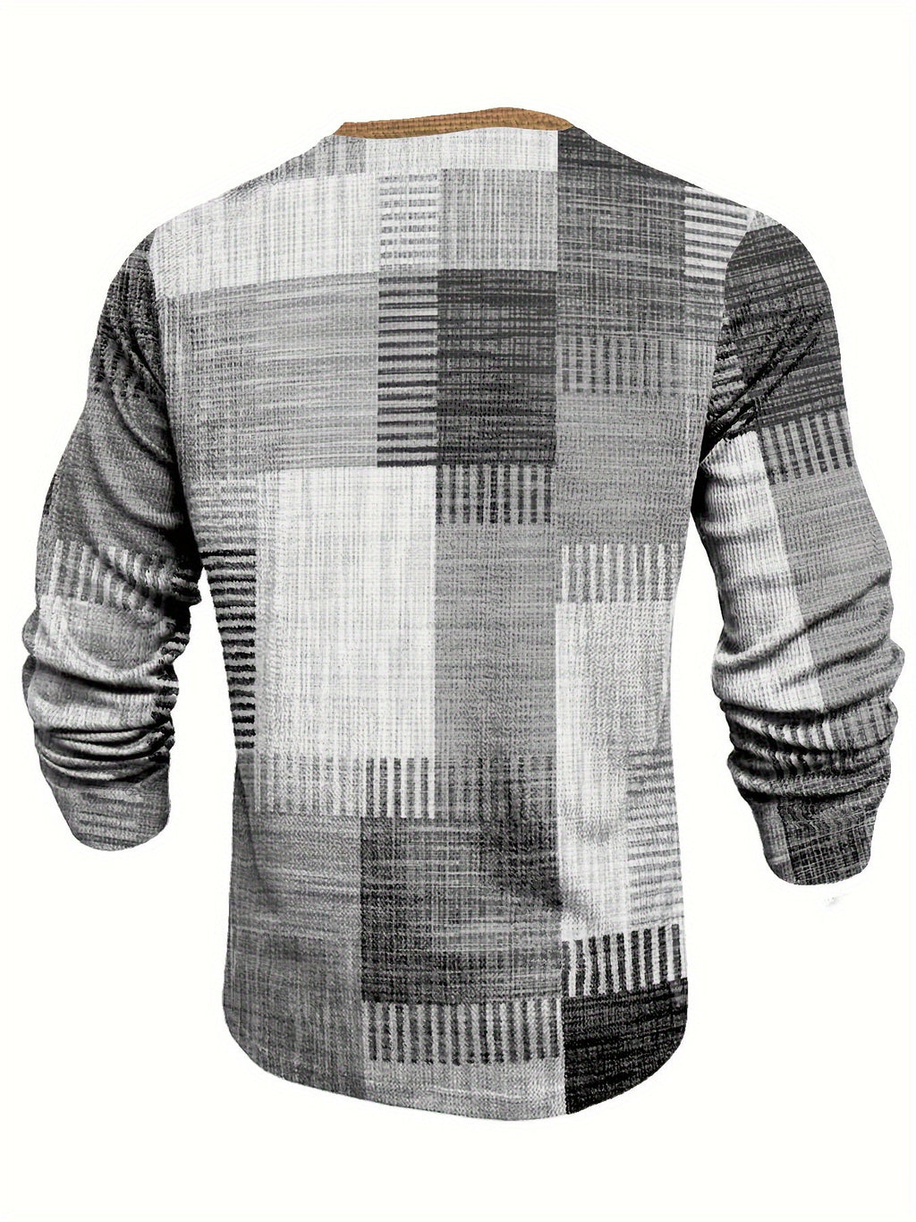 Men's Retro Check Pattern Jumper for Weekends and Evenings