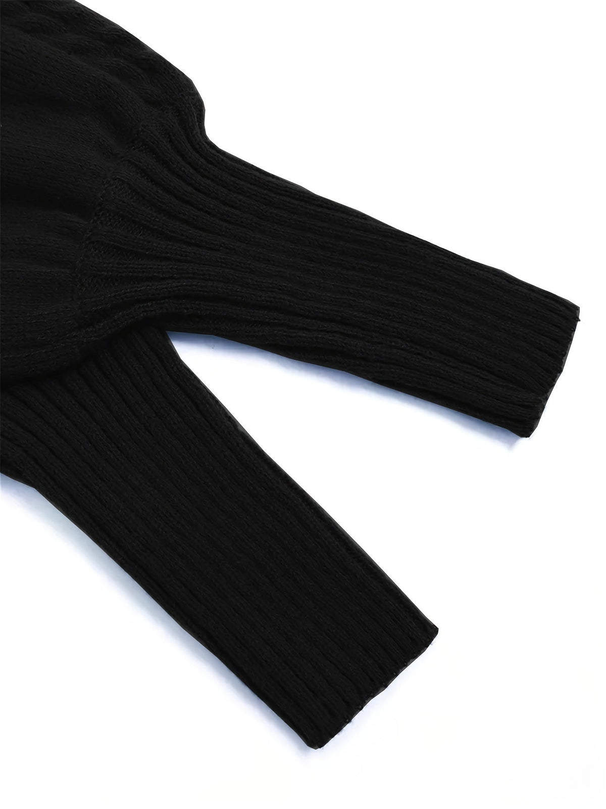 Women's Cable-Knit Mock Neck Jumper for Spring and Autumn