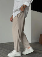 Men's Pull-On Baggy Wide-Leg Trousers for City Days