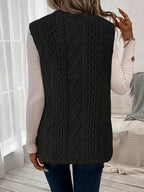 Women's Open-Front Draped Plush Layering Gilet