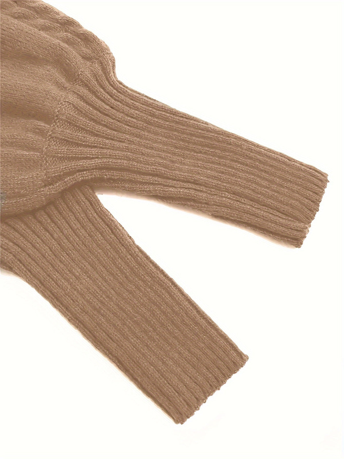 Women's Cable-Knit Mock Neck Jumper for Spring and Autumn