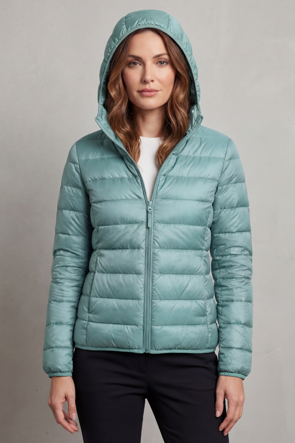 Women's Foldaway Ultralight Hooded Puffer for City Breaks