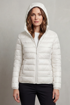 Women's Foldaway Ultralight Hooded Puffer for City Breaks