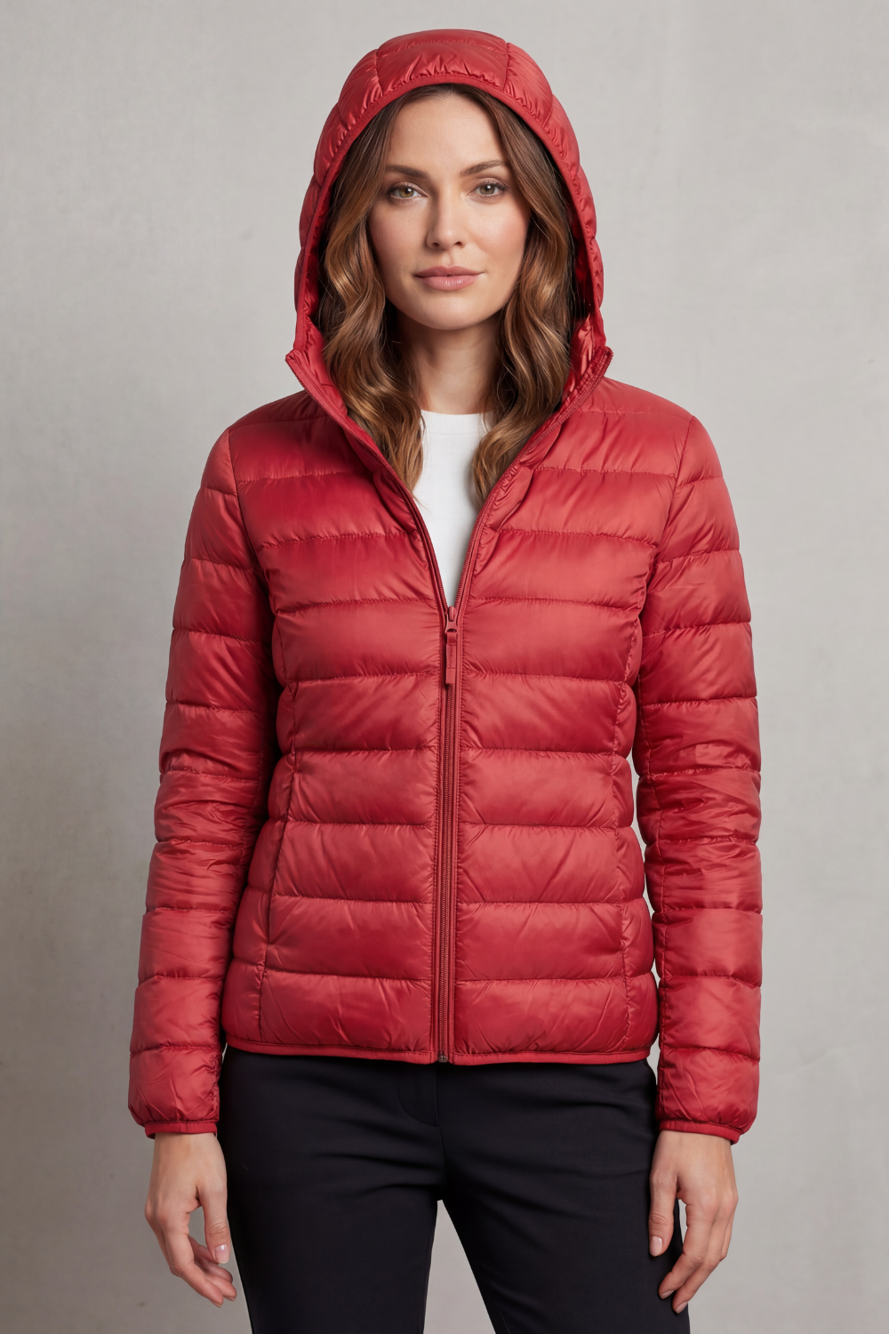 Women's Foldaway Ultralight Hooded Puffer for City Breaks