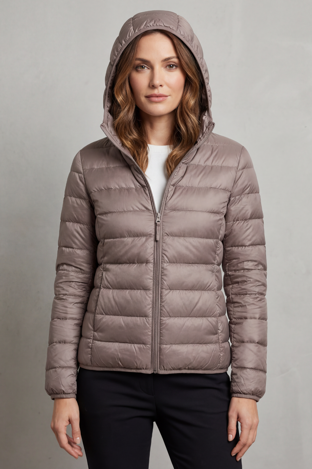 Women's Foldaway Ultralight Hooded Puffer for City Breaks