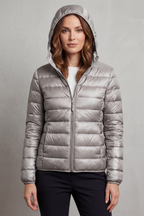 Women's Foldaway Ultralight Hooded Puffer for City Breaks