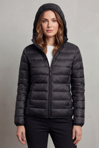 Women's Foldaway Ultralight Hooded Puffer for City Breaks