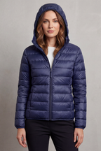 Women's Foldaway Ultralight Hooded Puffer for City Breaks