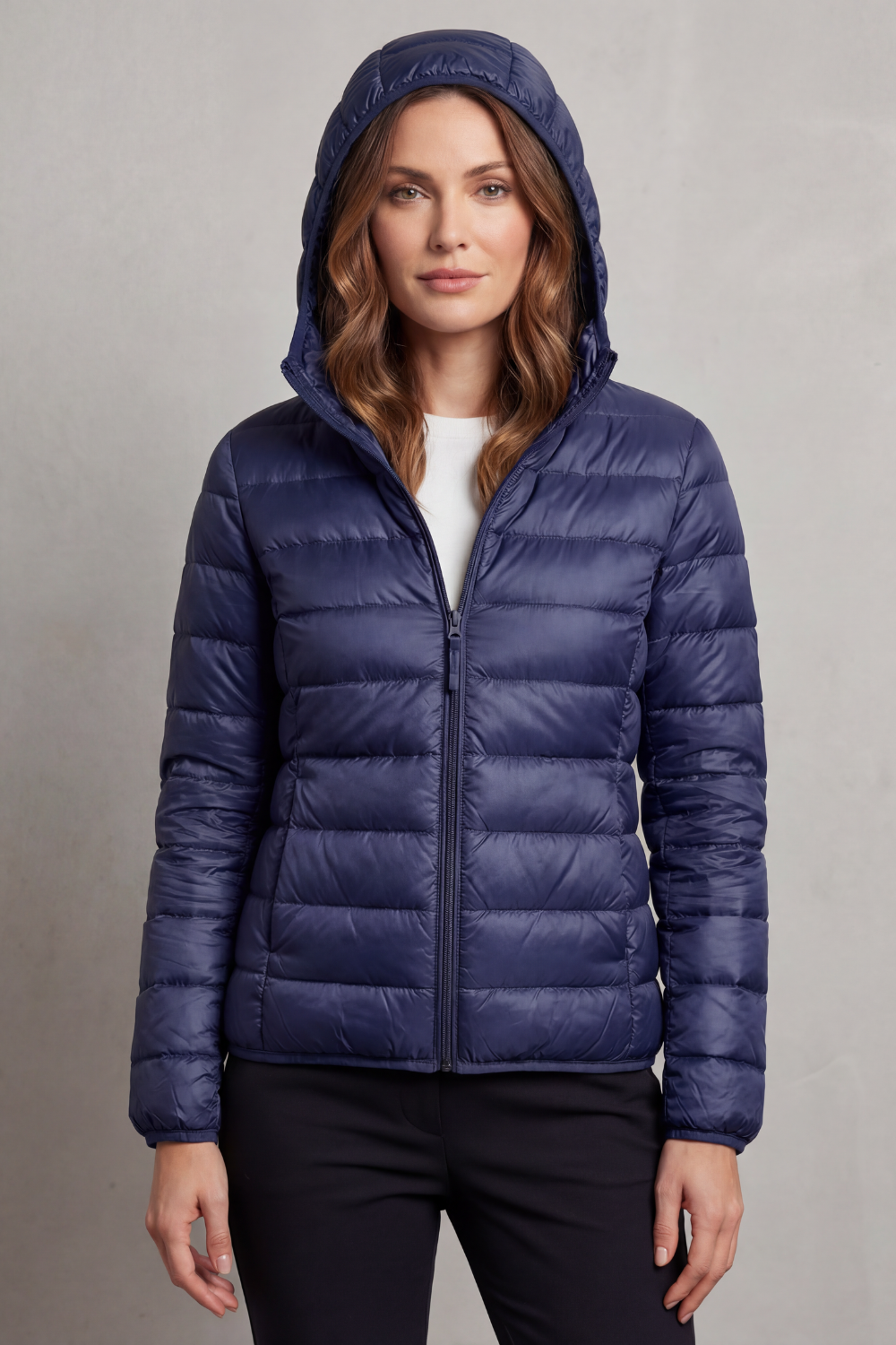 Women's Foldaway Ultralight Hooded Puffer for City Breaks